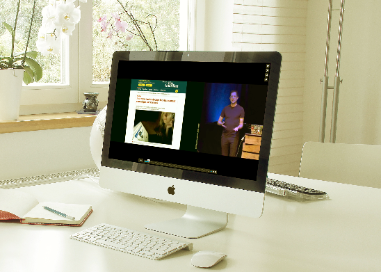 Photo d'un mac dans un cadre de travail